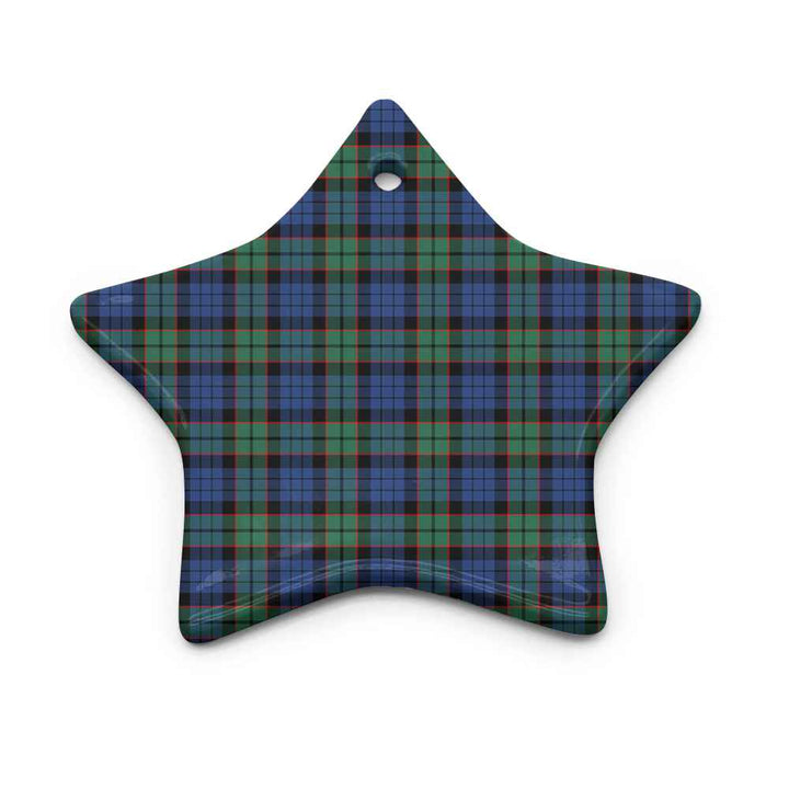 Scottish Fletcher Ancient Clan Tartan Ceramic Ornament Star Shape Tartan Plaid