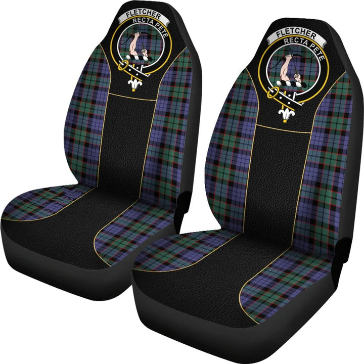Scottish Fletcher Clan Crest Tartan Car Seat Covers - Special Style 2