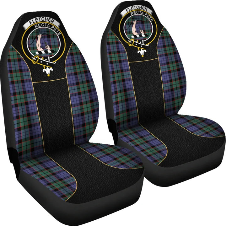 Scottish Fletcher Clan Crest Tartan Car Seat Covers - Special Style 4
