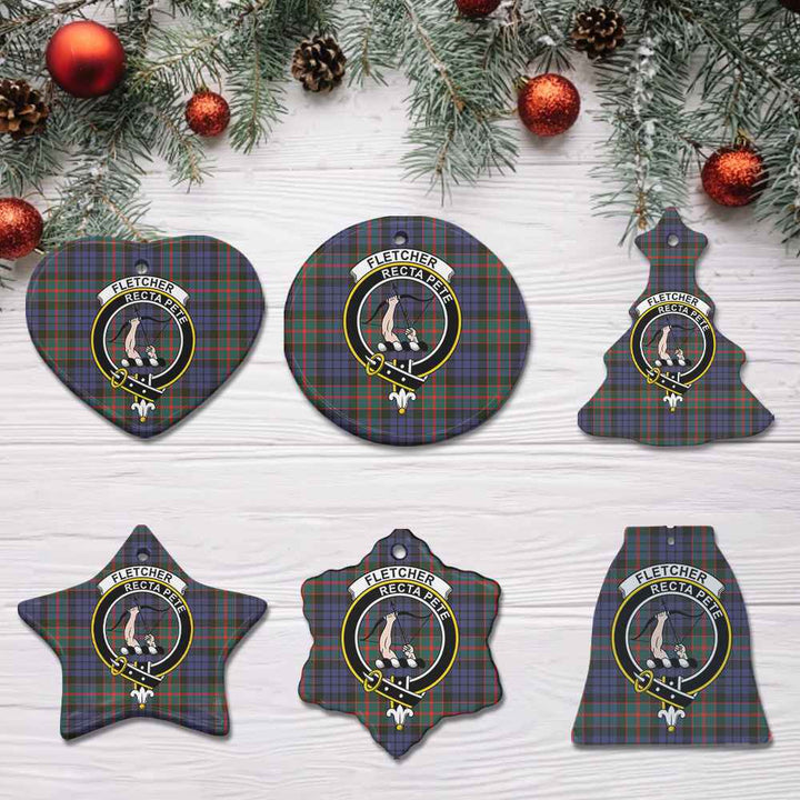 Scottish Fletcher Clan Crest Tartan Ceramic Ornament All Tartan Plaid