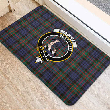 Scottish Fletcher Clan Crest Tartan Door Mat Tartan Plaid 2