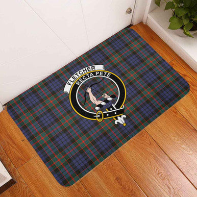 Scottish Fletcher Clan Crest Tartan Door Mat Tartan Plaid 3