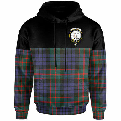 Scottish Fletcher Clan Crest Tartan Hoodie - Horizontal Style Front Side Tartan Plaid