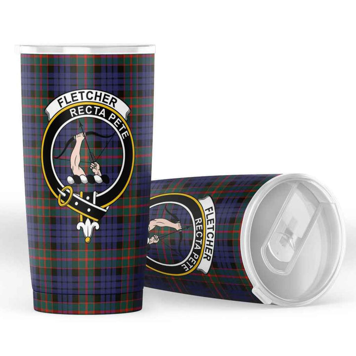 Scottish Fletcher Clan Crest Tartan Insulated Tumbler Tartan Plaid 4