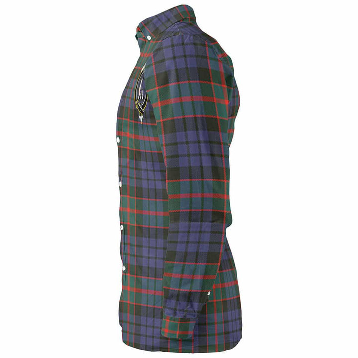 Scottish Fletcher Clan Crest Tartan Long Sleeve Shirt Tartan Plaid