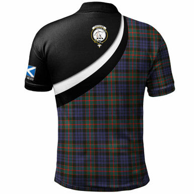 Scottish Fletcher Clan Crest Tartan Polo Shirt - Scotland Forever Style Back Side Tartan Plaid