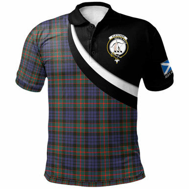 Scottish Fletcher Clan Crest Tartan Polo Shirt - Scotland Forever Style Front Side Tartan Plaid