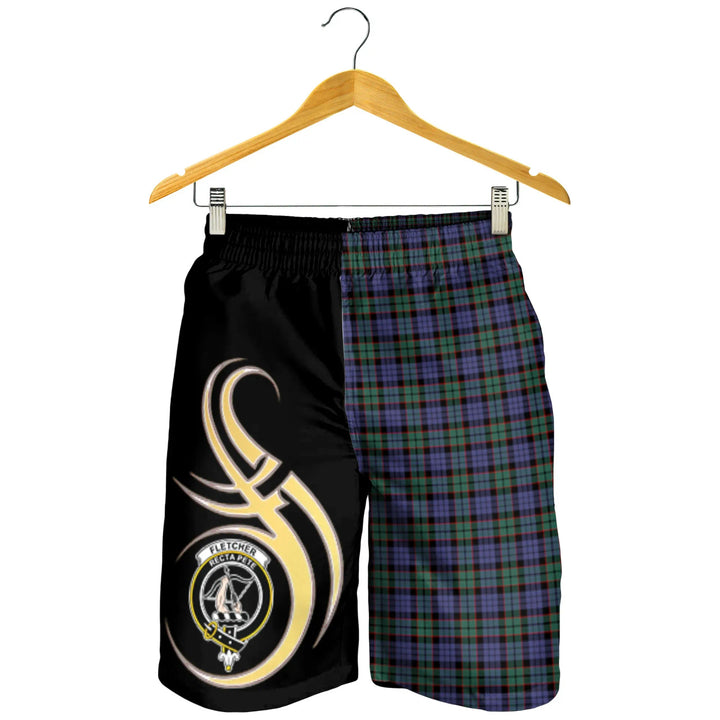 Scottish Fletcher Modern Clan Crest Tartan Believe in Me Men's Shorts