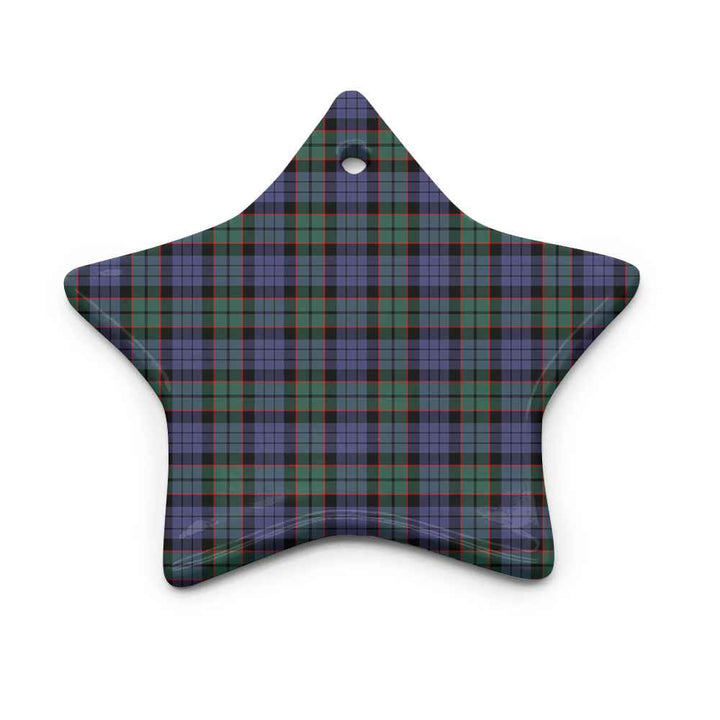 Scottish Fletcher Modern Clan Tartan Ceramic Ornament Star Shape Tartan Plaid
