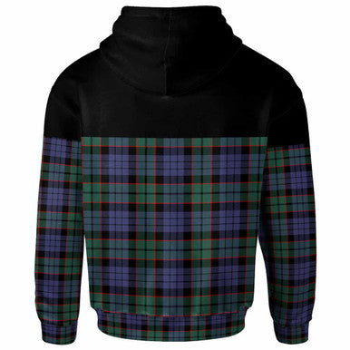 Scottish Fletcher Modern Clan Tartan Hoodie - Horizontal Style Back Side Tartan Plaid