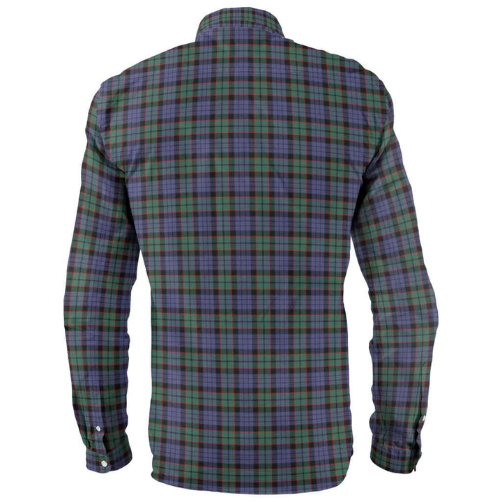 Scottish Fletcher Modern Clan Tartan Long Sleeve Shirt Back Side Tartan Plaid