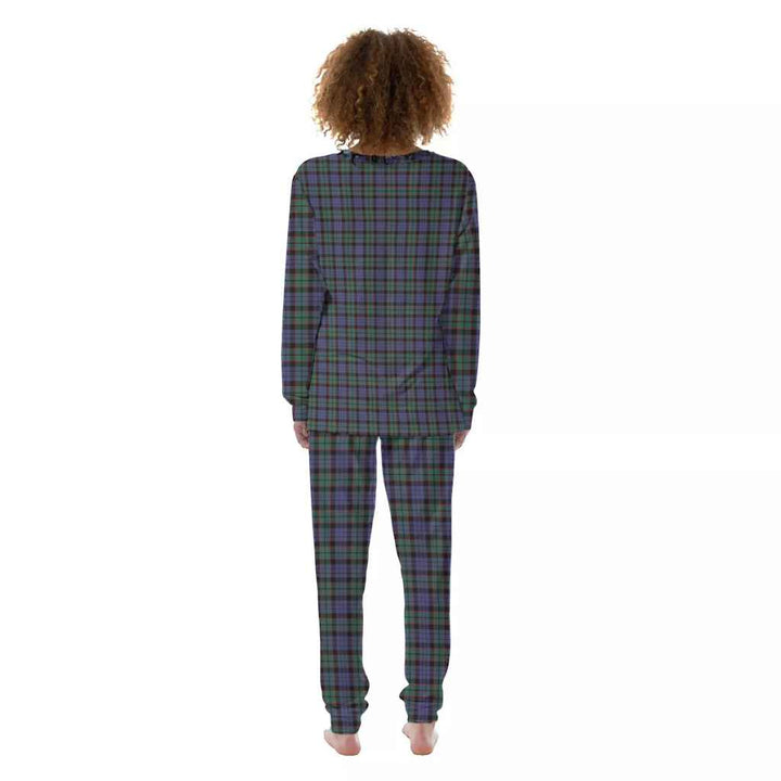 Scottish Fletcher Modern Clan Tartan Pajama Set Women Back Side Tartan Plaid