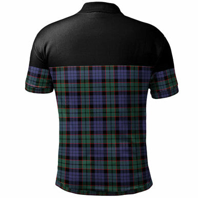Scottish Fletcher Modern Clan Tartan Polo Shirt - Horizontal Style Back Side Tartan Plaid