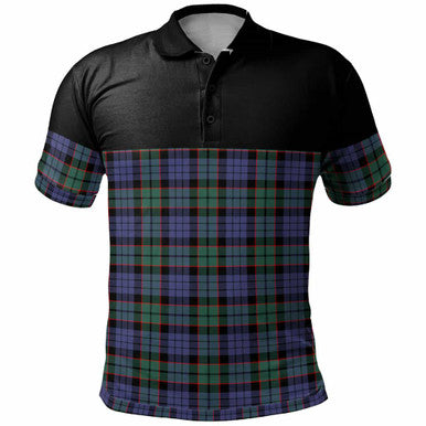 Scottish Fletcher Modern Clan Tartan Polo Shirt - Horizontal Style Front Side Tartan Plaid