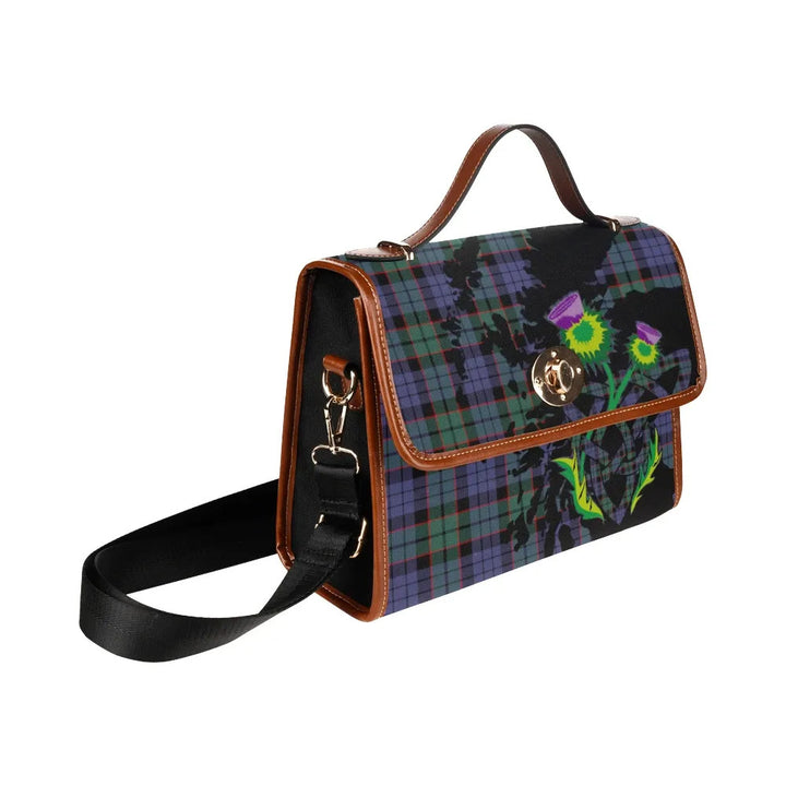 Scottish Fletcher Modern Clan Tartan Waterproof Canvas Bag With Thistle Tartan Plaid 3