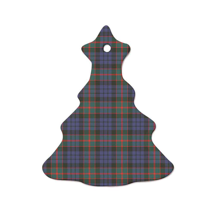 Scottish Fletcher of Dunans Clan Tartan Ceramic Ornament  Tree Shape Tartan Plaid