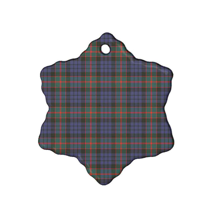 Scottish Fletcher of Dunans Clan Tartan Ceramic Ornament Snow Flake Shape Tartan Plaid