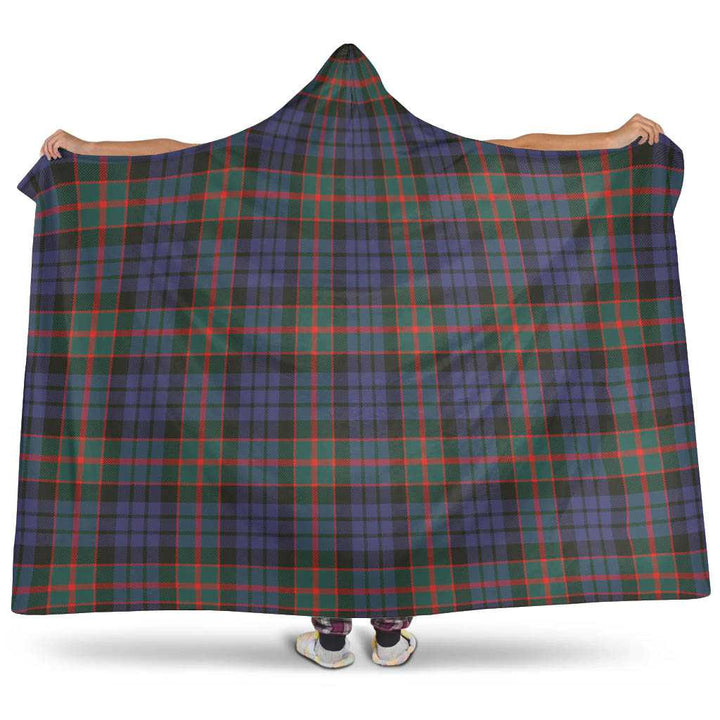 Scottish Fletcher of Dunans Clan Tartan Hooded Blanket Tartan Plaid 1