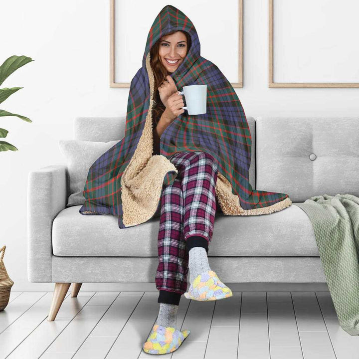Scottish Fletcher of Dunans Clan Tartan Hooded Blanket Tartan Plaid 5