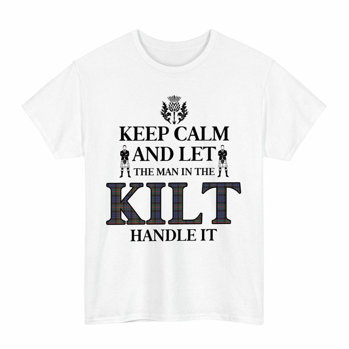 Scottish Fletcher of Dunans Clan Tartan T-Shirt - Keep Calm Tartan Plaid White Color