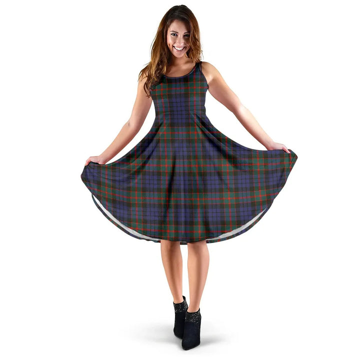 Scottish Fletcher of Dunans Clan Tartan Women Midi Dress
