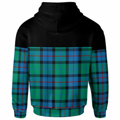 Scottish Flower of Scotland Clan Tartan Hoodie - Horizontal Style Back Side Tartan Plaid