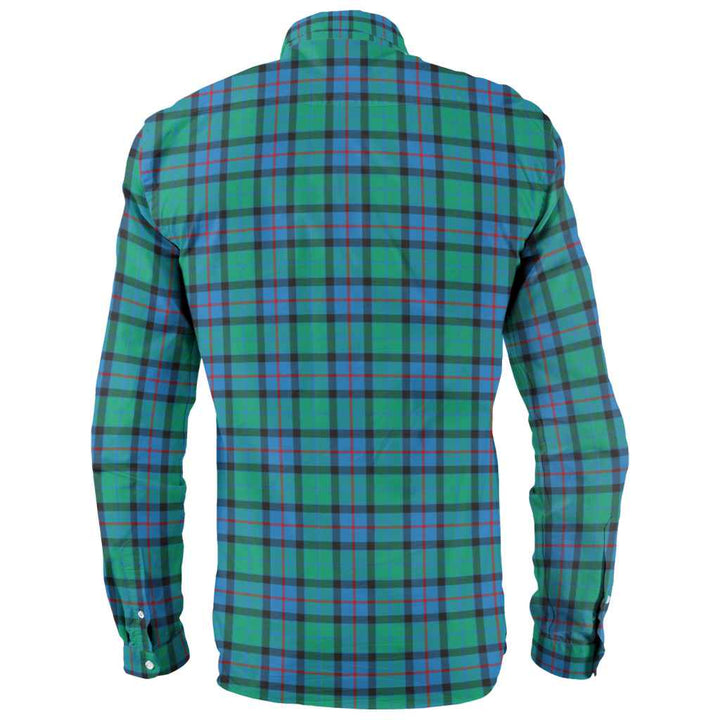 Scottish Flower of Scotland Clan Tartan Long Sleeve Shirt Back Side Tartan Plaid
