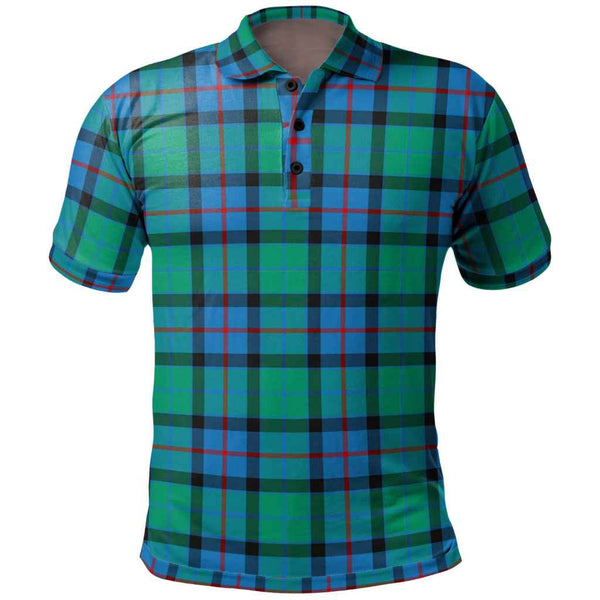 Scottish Flower of Scotland Clan Tartan Polo Shirt Front Side Tartan Plaid