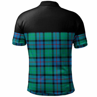 Scottish Flower of Scotland Clan Tartan Polo Shirt - Horizontal Style Back Side Tartan Plaid
