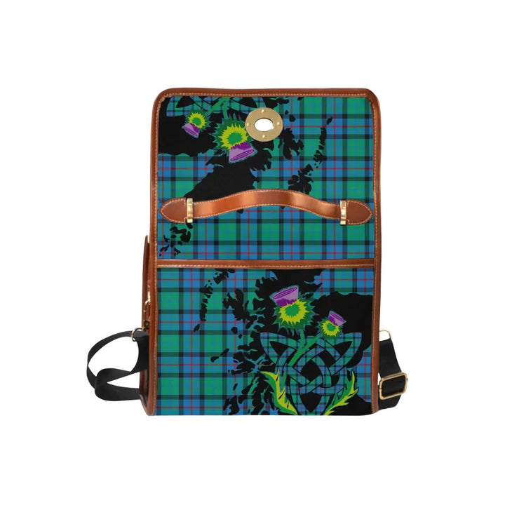 Scottish Flower Of Scotland Clan Tartan Waterproof Canvas Bag With Thistle Tartan Plaid 6