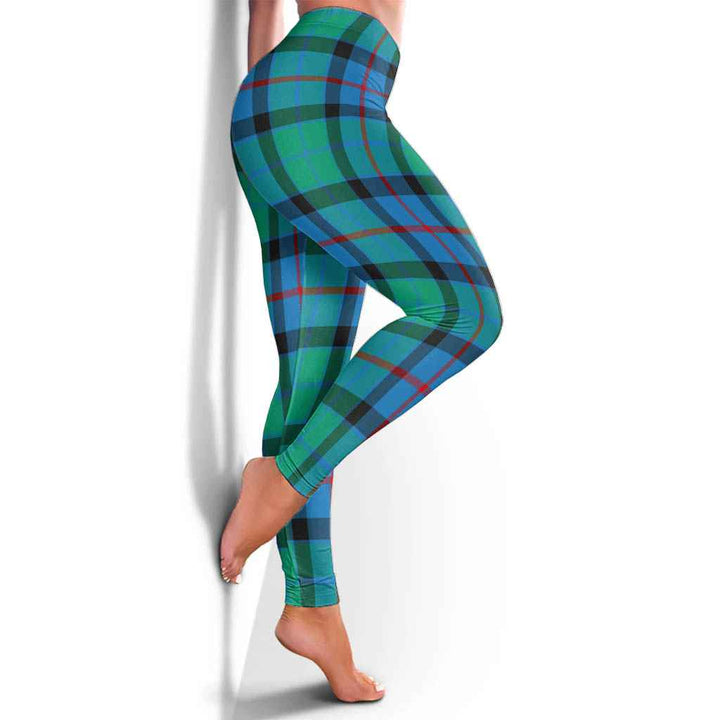 Scottish Flower of Scotland Clan Tartan Women Leggings Tartan Plaid 4