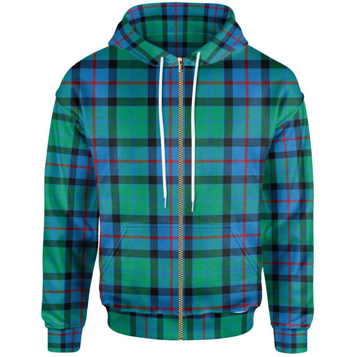 Scottish Flower of Scotland Clan Tartan Hoodie Zip Tartan Plaid