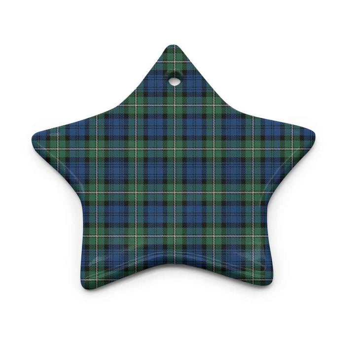 Scottish Forbes Ancient Clan Tartan Ceramic Ornament Star Shape Tartan Plaid