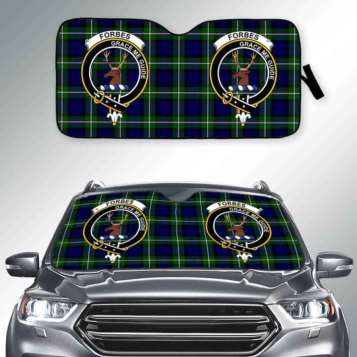 Scottish Forbes Clan Crest Tartan Car Windshield Sun Shade Tartan Plaid 2