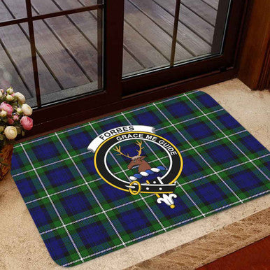 Scottish Forbes Clan Crest Tartan Door Mat Tartan Plaid 1