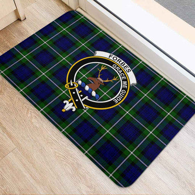 Scottish Forbes Clan Crest Tartan Door Mat Tartan Plaid 2