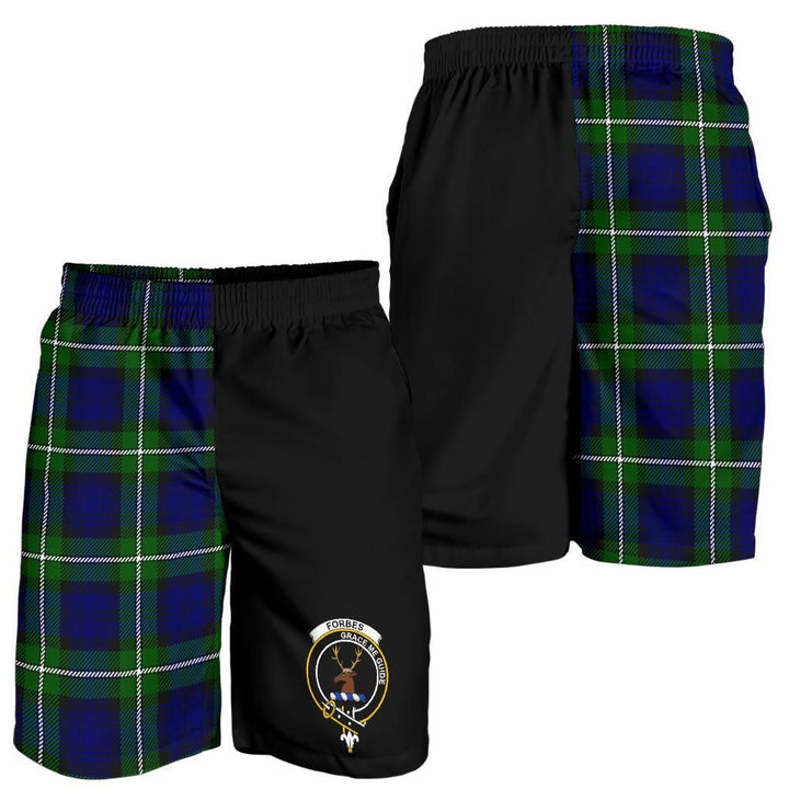 Scottish Forbes Clan Crest Tartan Half of Me Men's Shorts