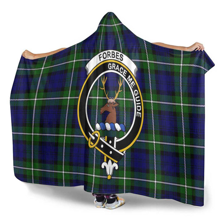 Scottish Forbes Clan Crest Tartan Hooded Blanket Tartan Plaid 3