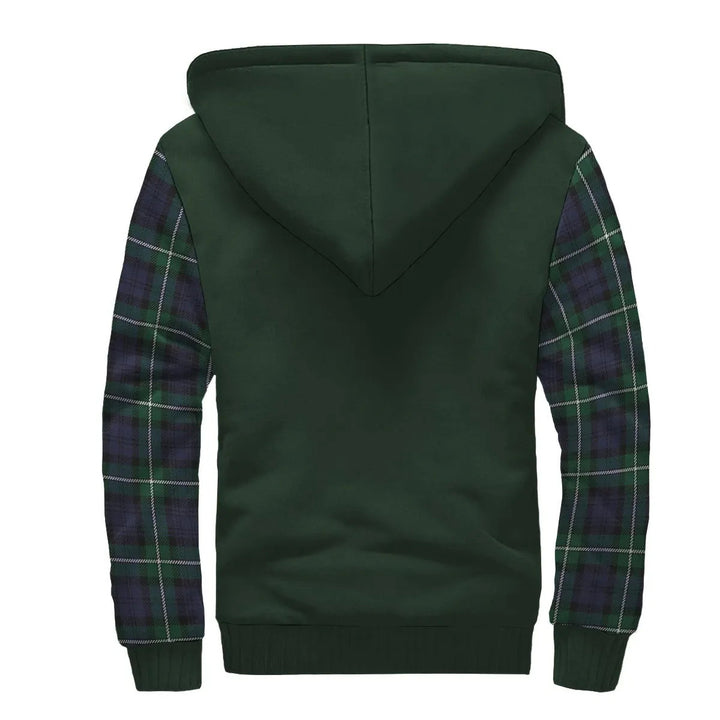 Scottish Forbes Clan Crest Tartan Plaid Sleeve Sherpa Hoodie