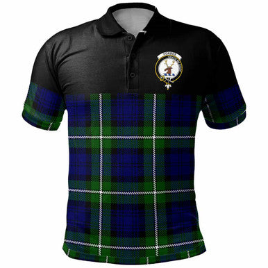 Scottish Forbes Clan Crest Tartan Polo Shirt - Horizontal Style Front Side Tartan Plaid