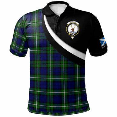 Scottish Forbes Clan Crest Tartan Polo Shirt - Scotland Forever Style Front Side Tartan Plaid