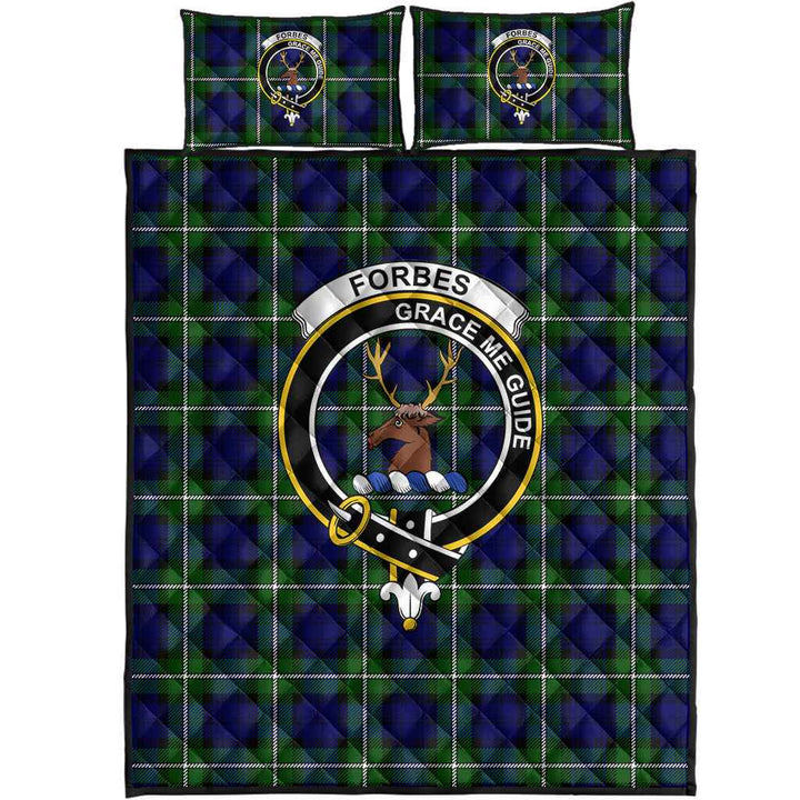 Scottish Forbes Clan Crest Tartan Quilt Bed Set Tartan Plaid 1