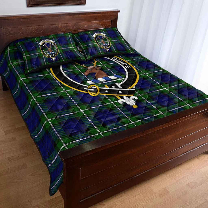Scottish Forbes Clan Crest Tartan Quilt Bed Set Tartan Plaid 4