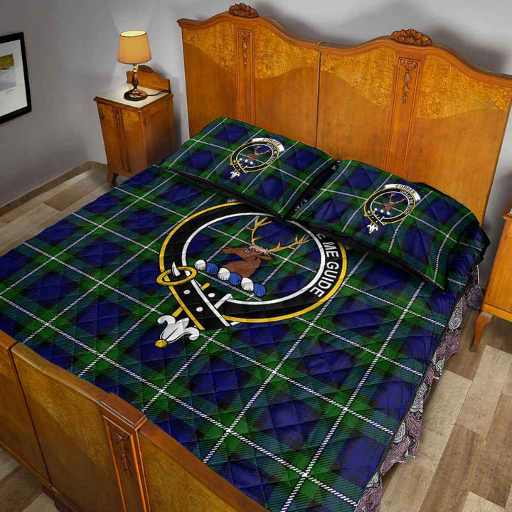 Scottish Forbes Clan Crest Tartan Quilt Bed Set Tartan Plaid 5