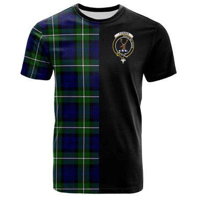 Scottish Forbes Clan Crest Tartan T-Shirt Half in Me Front Side Tartan Plaid