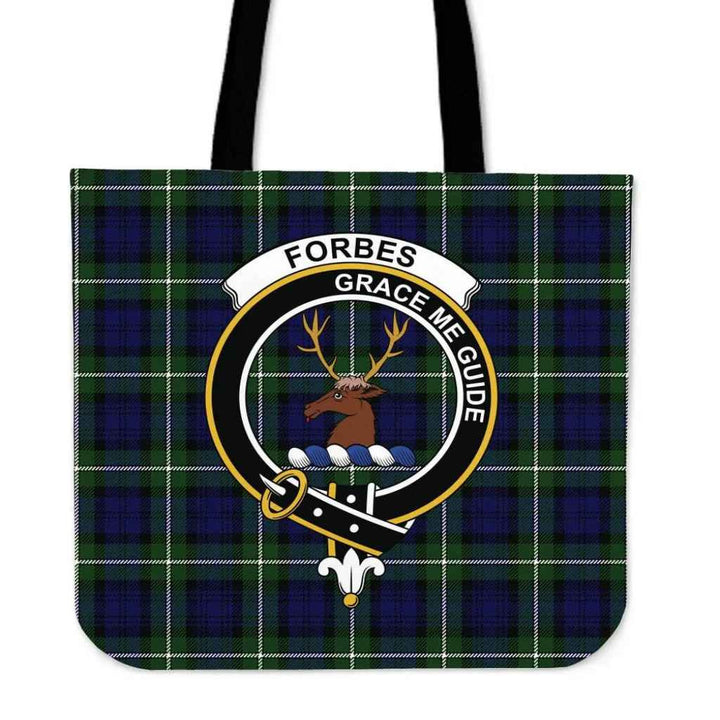 Scottish Forbes Modern Clan Crest Tartan Tote Bag Tartan Plaid