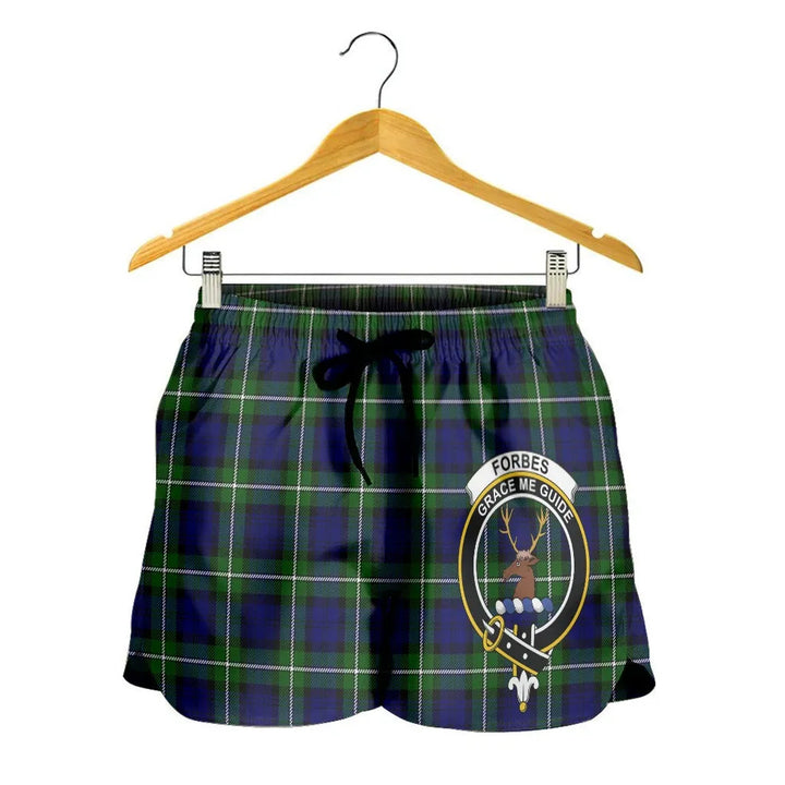 Scottish Forbes Modern Clan Crest Tartan Women Shorts
