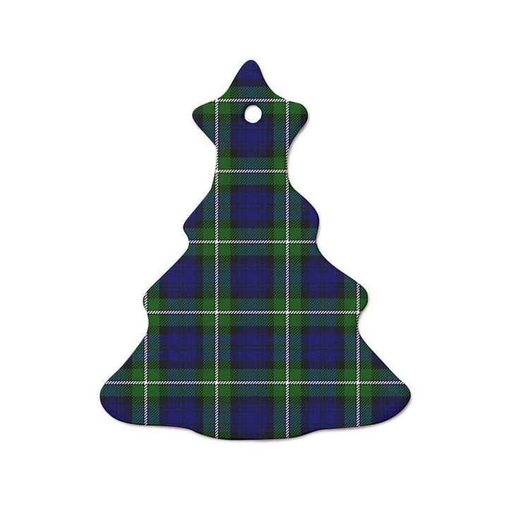 Scottish Forbes Modern Clan Tartan Ceramic Ornament  Tree Shape Tartan Plaid