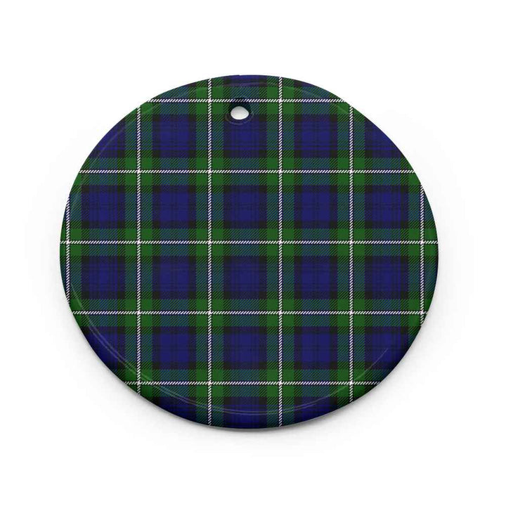 Scottish Forbes Modern Clan Tartan Ceramic Ornament Circle Shape Tartan Plaid