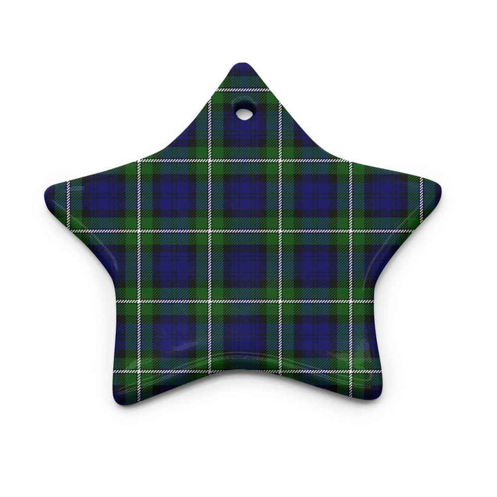 Scottish Forbes Modern Clan Tartan Ceramic Ornament Star Shape Tartan Plaid